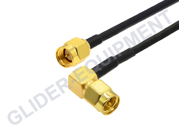 SMA connection cable Male straight / Male right-angled 2.5 Meter